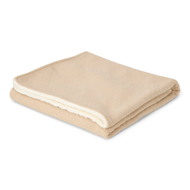 Wiegdeken gebreid/fleece - Pure Soft Beige - Babywinkel - 8721122584347