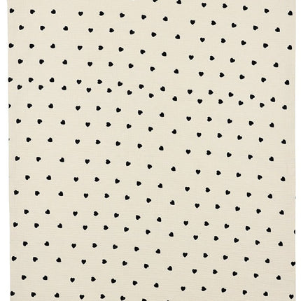 Wiegdeken pre - washed hydrofiel Sweet Heart - soft sand - 75x100cm - 1.5 TOG - Babywinkel - 4054703629217