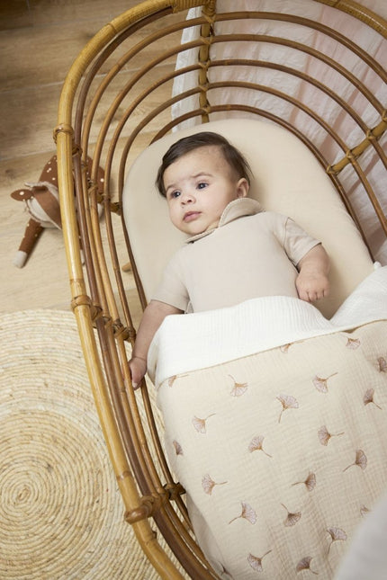 Wieglaken pre - washed hydrofiel Uni - natural - 75x100cm - 0.3 TOG - Babywinkel - 4054703607611