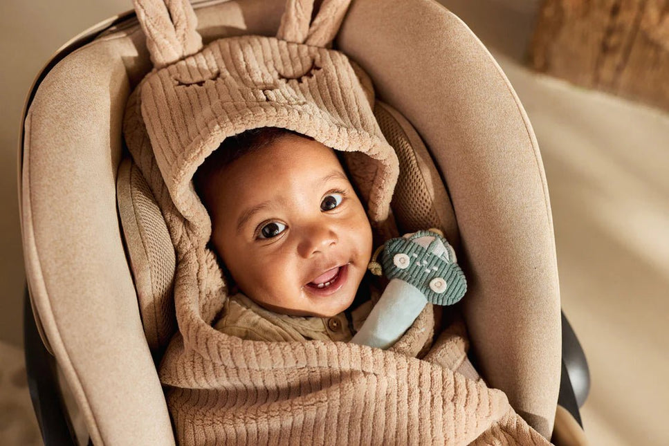 Wikkeldeken Bunny Cloudy Rib - Milky Coffee - Babywinkel - 8717329401570