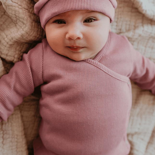 Yumi Baby Overslag Shirt Baby Ruffle Ash Rose - Yumi Baby - Babywinkel - 8720828347348