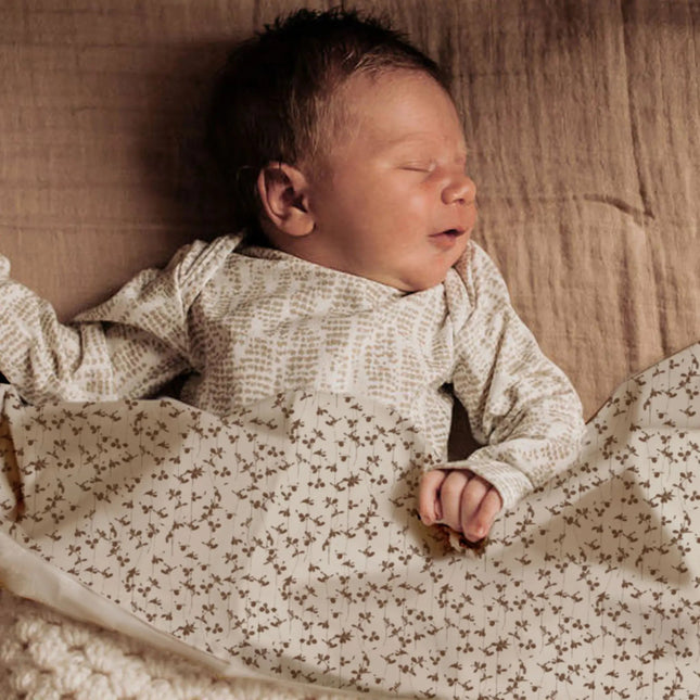 Yumi Baby Wieglaken Brown Leafs - Yumi Baby - Babywinkel - 8720986050524