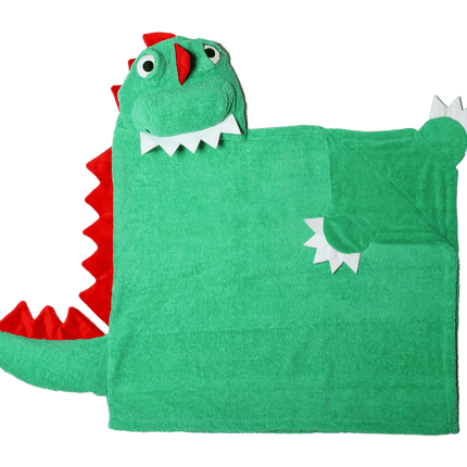 Zoocchini Badcape Baby Devin The Dinosaur Katoen - Zoocchini - Babywinkel - 854892005021