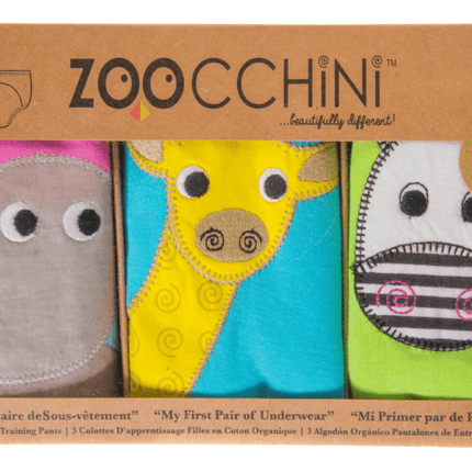 Zoocchini Oefenbroekje Girls Safari Katoen 3st - Zoocchini - Babywinkel - 854892005137