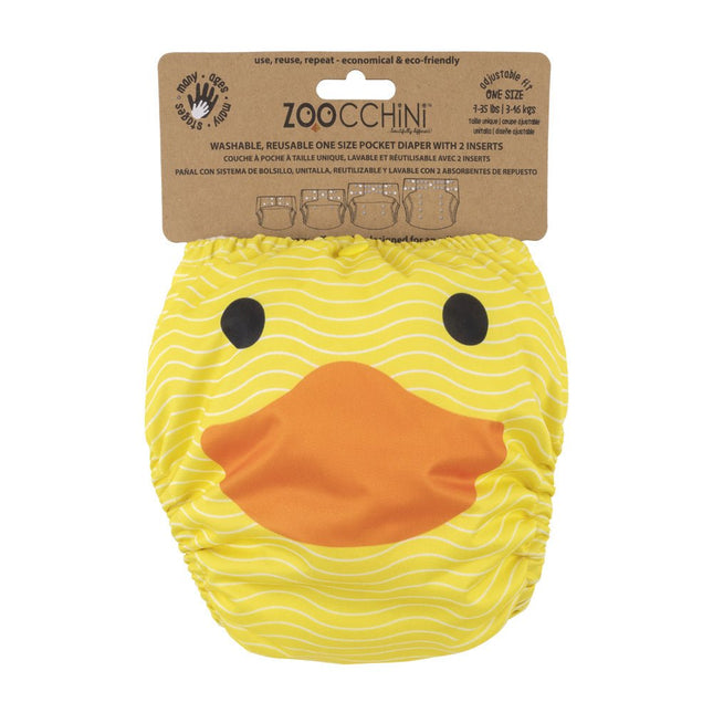 Zoocchini Wasbare Luier Puddles The Duck Met Inlegstuk - Zoocchini - Babywinkel - 810608031876